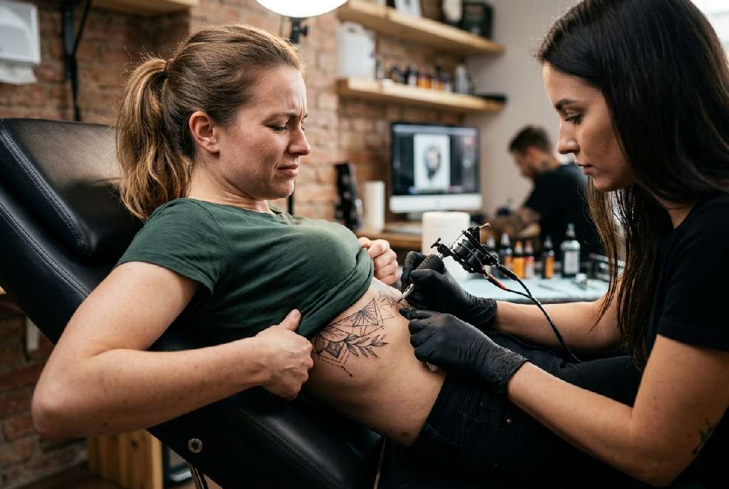 schmerz beim tattoo stechen